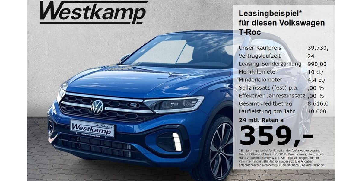 VW T-Roc 6.300 km 39.730 &euro; Frechen 50226