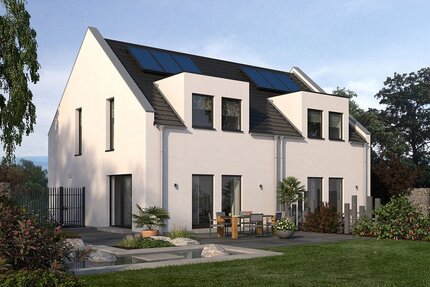 Modernes Doppelhaus in Meerbusch - Individuell geplante Traum-Doppelhaushälfte mit Pro Time Dienstleistungspaket für Heimwerker - Haus Meerbusch | Angebot:27351019