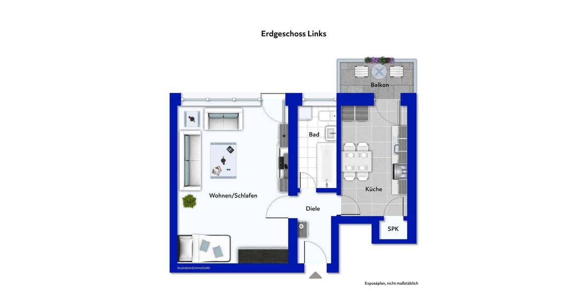 Etagenwohnung Düsseldorf Bilk - 4 Zimmer, 128 m&sup2;, 495.000&euro; | Angebot:25686849