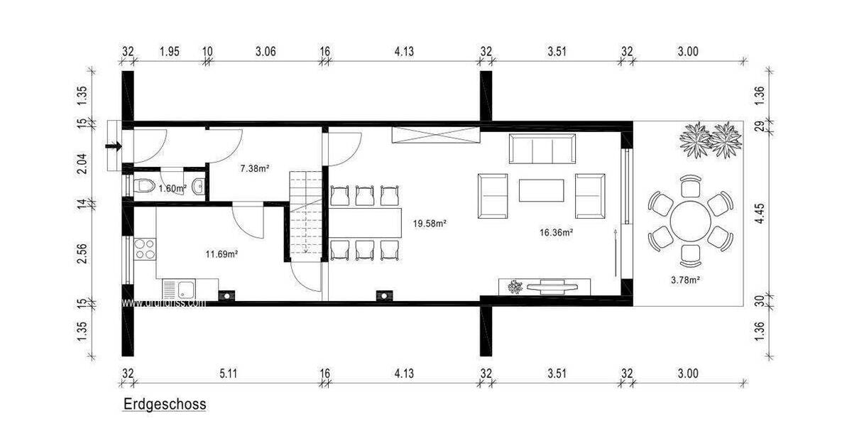 Reihenmittelhaus Köln Junkersdorf - 5 Zimmer, 128 m&sup2;, 789.500&euro; | Angebot:25678608