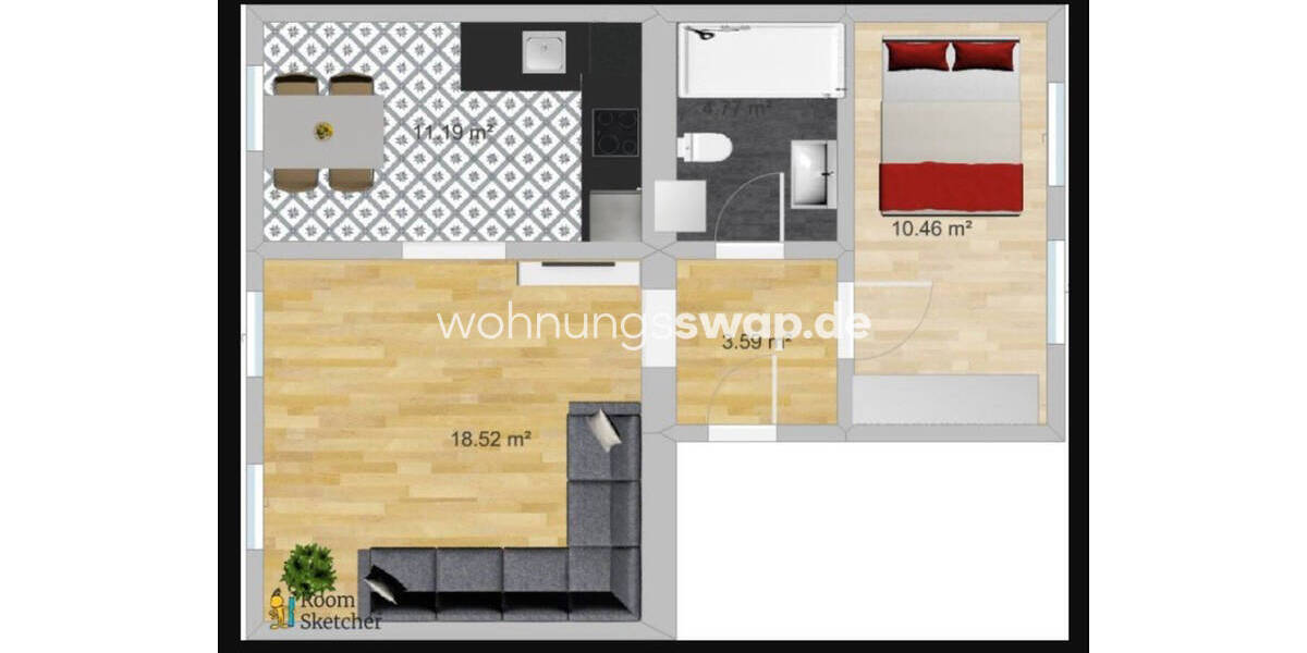 Etagenwohnung Köln Neustadt-Süd - 3 Zimmer, 30 m&sup2;, 1.550&euro; | Angebot:25936426