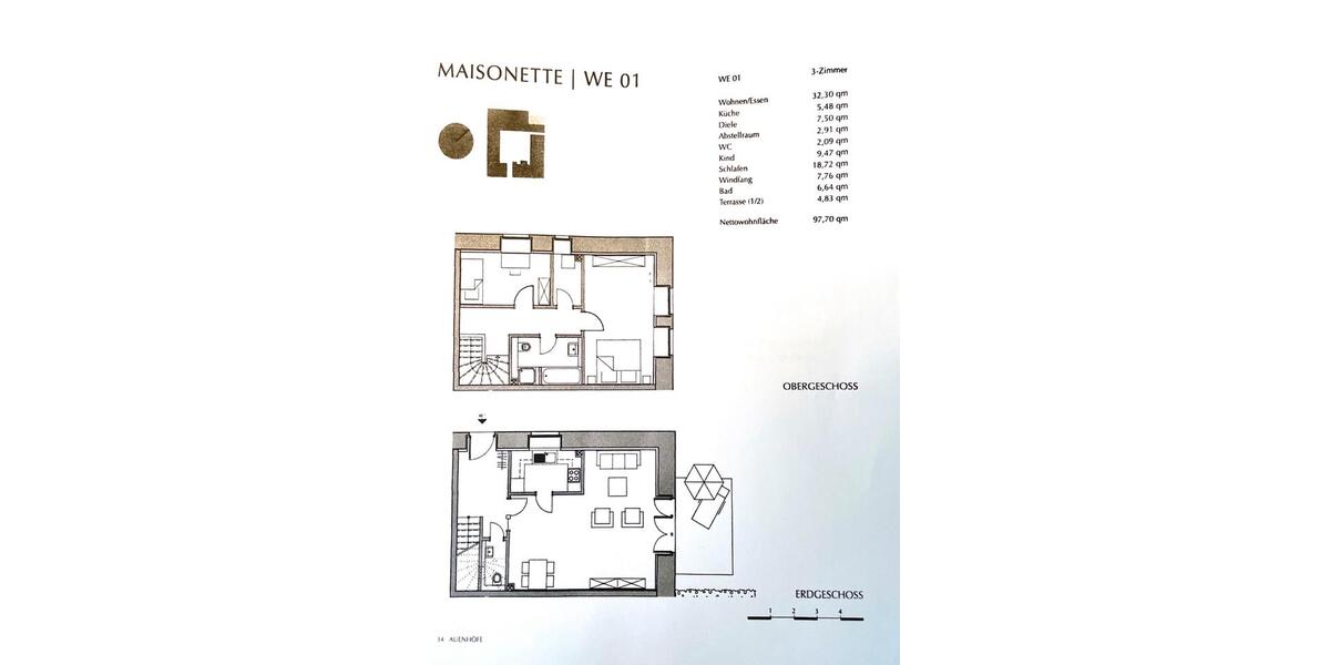 Maisonettenwohnung Köln Chorweiler - 3 Zimmer, 98 m&sup2;, 410.000&euro; | Angebot:25919073