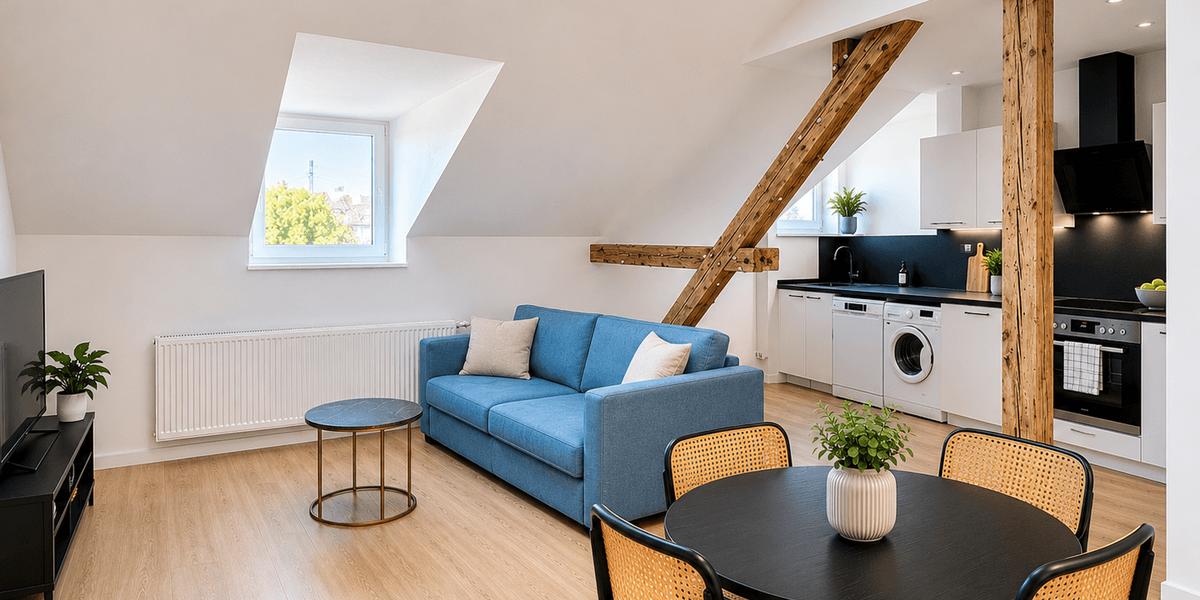 Etagenwohnung Düsseldorf Oberbilk - 2 Zimmer, 59 m&sup2;, 299.000&euro; | Angebot:26756136
