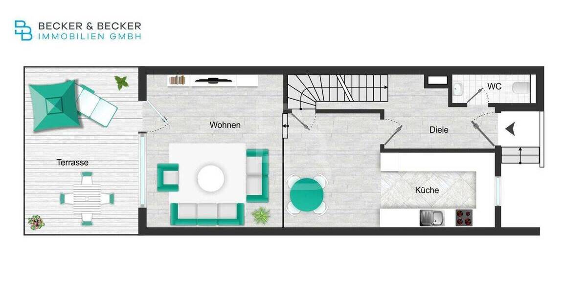 Reihenendhaus Köln Dünnwald - 6 Zimmer, 130 m&sup2;, 499.000&euro; | Angebot:26205602