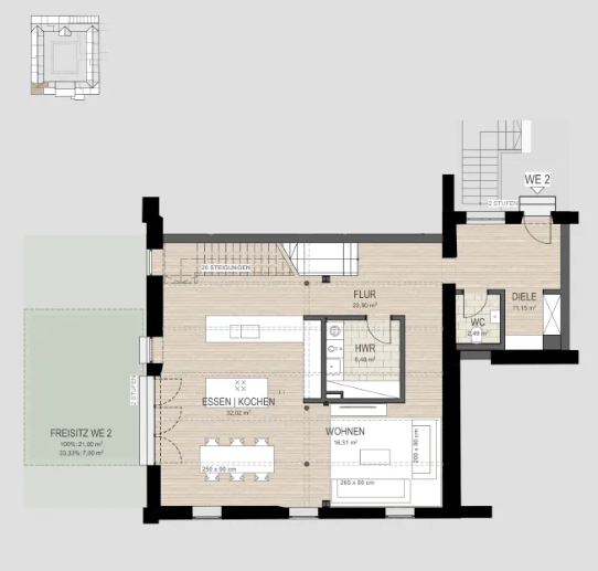 Etagenwohnung Willich Schiefbahn - 3 Zimmer, 187 m&sup2;, 1.345.317&euro; | Angebot:25685696