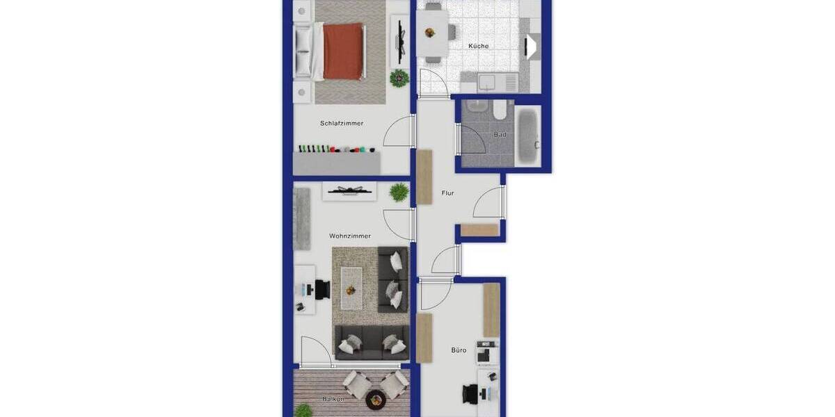 Etagenwohnung Düsseldorf Lierenfeld - 3 Zimmer, 63 m&sup2;, 165.000&euro; | Angebot:26260836