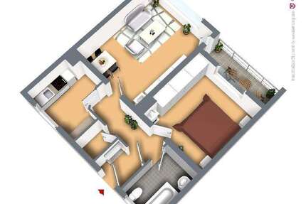 Wohnung Remscheid Klausen - 2 Zimmer, 56 m&sup2;, 489&euro; | Angebot:26215654