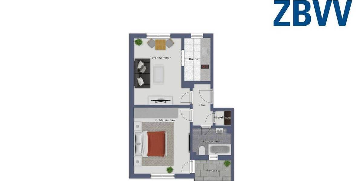 Etagenwohnung Wuppertal Barmen - 2 Zimmer, 40 m&sup2;, 379&euro; | Angebot:25958445