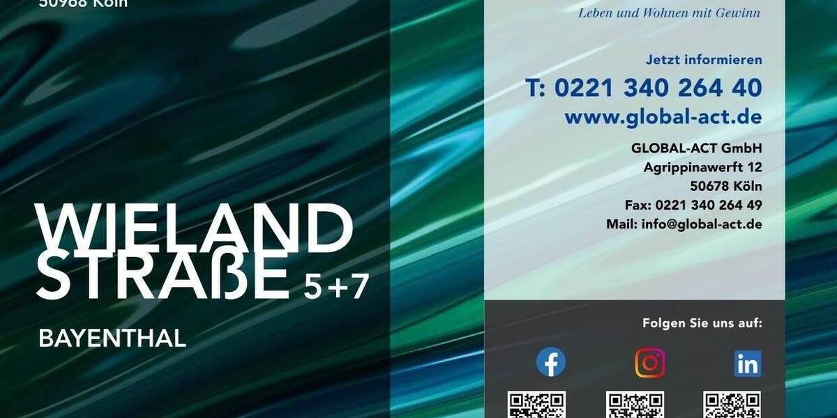 Etagenwohnung Köln Bayenthal - 2 Zimmer, 48 m&sup2;, 349.000&euro; | Angebot:25667822