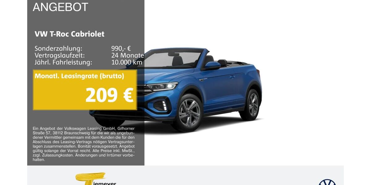 VW T-Roc 6.610 km 29.440 &euro; Remscheid 42897