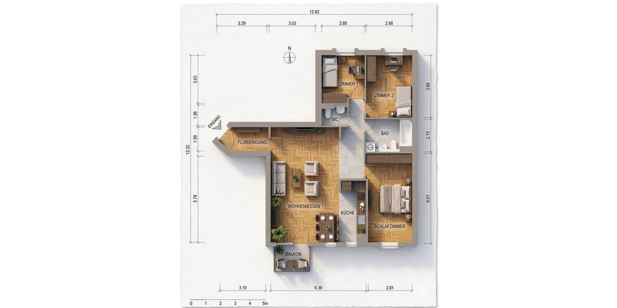 Etagenwohnung Frechen - 4 Zimmer, 94 m&sup2;, 425.000&euro; | Angebot:26201052