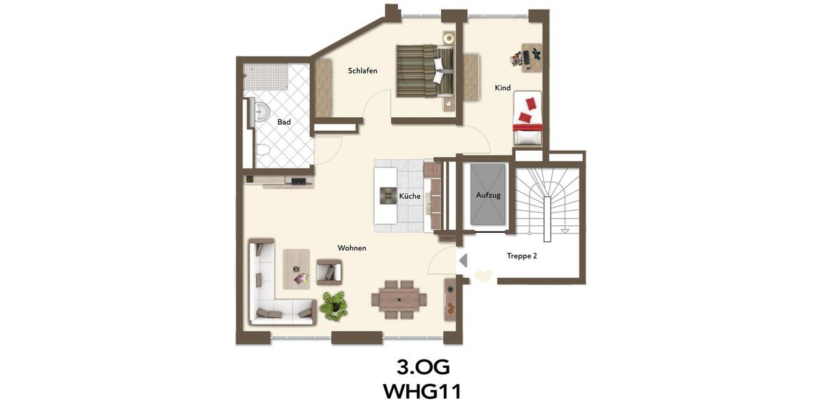 Etagenwohnung Düsseldorf Pempelfort - 3 Zimmer, 87 m&sup2;, 1.660&euro; | Angebot:25571577