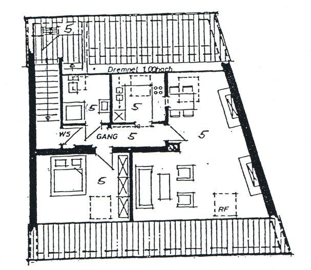 Dachgeschoßwohnung Wuppertal Gemarkung Langerfeld - 2 Zimmer, 60 m&sup2;, 695&euro; | Angebot:26026065