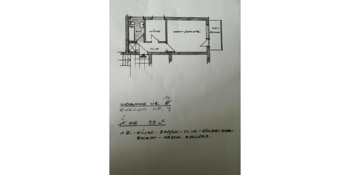 Etagenwohnung Remscheid Lüttringhausen - 1 Zimmer, 33 m&sup2;, 470&euro; | Angebot:25978290