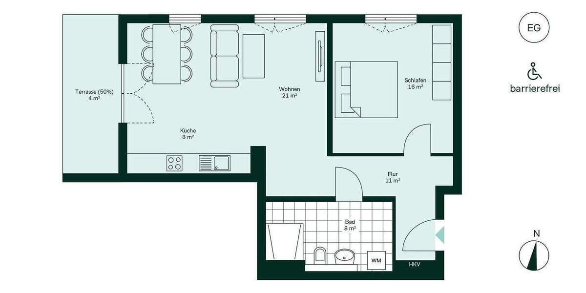 Etagenwohnung Düsseldorf Benrath - 2 Zimmer, 67 m&sup2;, 399.900&euro; | Angebot:25815395