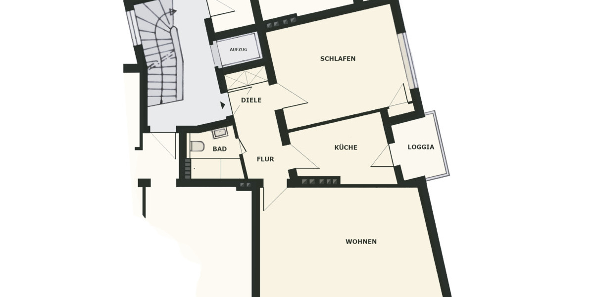 Etagenwohnung Köln Neustadt-Süd - 2 Zimmer, 55 m&sup2;, 358.000&euro; | Angebot:26158752