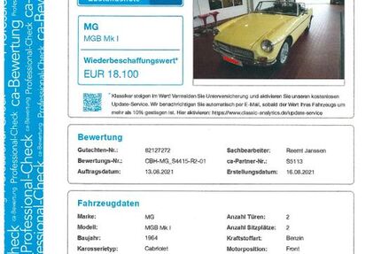 MG B 35.000 km 14.300 &euro; Langenfeld 40764