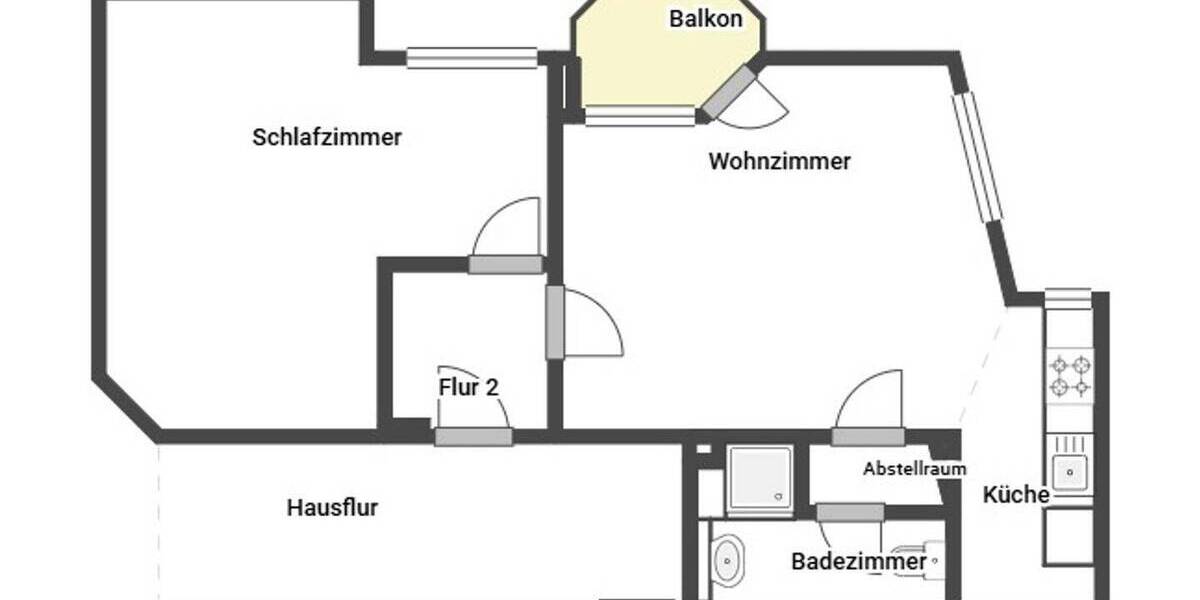 Etagenwohnung Burscheid Hilgen - 2 Zimmer, 48 m&sup2;, 98.000&euro; | Angebot:26171416