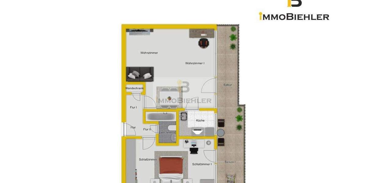 Etagenwohnung Köln Weiden - 2 Zimmer, 66 m&sup2;, 189.000&euro; | Angebot:25727713