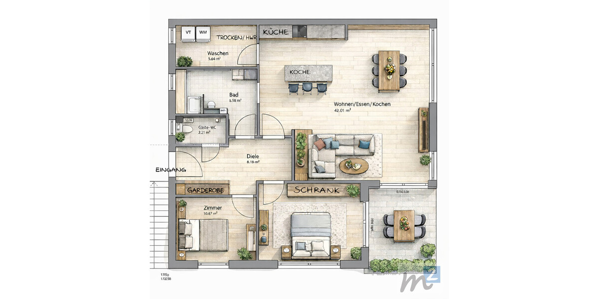 Die Tannenberg Residenz in Remscheid Lüttringhausen, Neubau, vier Zweifamilienhäuser, behindertengerecht - Etagenwohnung Remscheid Lüttringhausen | Angebot:26005405