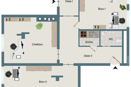 EBENERDIGE ATTRAKTIVE BÜRORÄUME IM STADTZENTRUM VON RADEVORMWALD - Gewerbeobjekt Radevormwald | Angebot:26180035