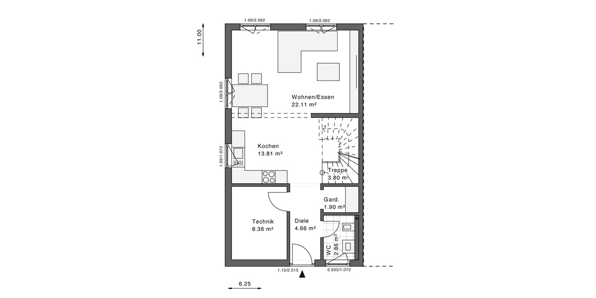 Doppelhaushälfte Leverkusen Bergisch Neukirchen - 3 Zimmer, 115 m&sup2;, 386.222&euro; | Angebot:26155902