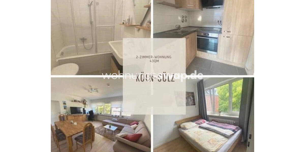 Etagenwohnung Köln Sülz - 2 Zimmer, 43 m&sup2;, 405&euro; | Angebot:26277631