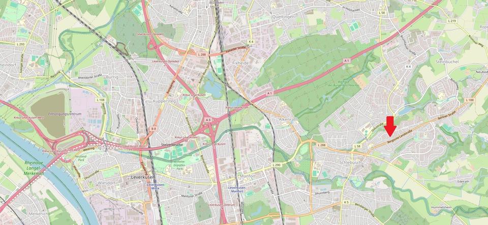 Etagenwohnung Leverkusen Schlebusch - 2 Zimmer, 58 m&sup2;, 960&euro; | Angebot:25265414