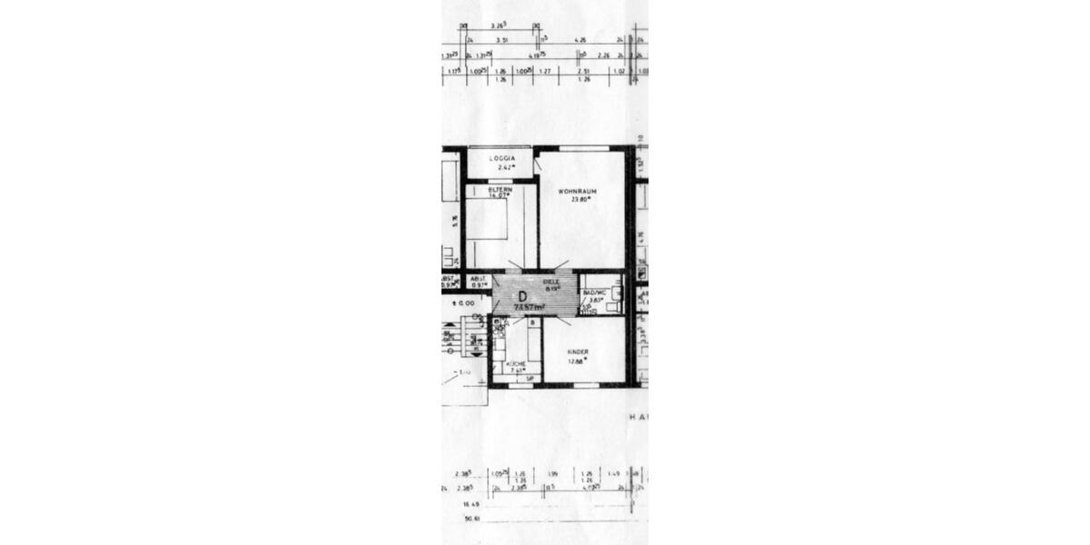 Hochparterre Wuppertal Dönberg - 3 Zimmer, 74 m&sup2;, 145.000&euro; | Angebot:25171740