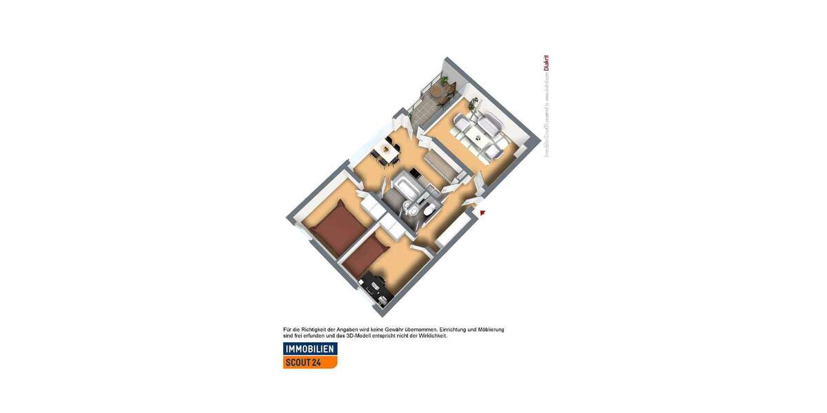Etagenwohnung Solingen Solingen-Mitte - 3.5 Zimmer, 73 m&sup2;, 779&euro; | Angebot:26215683