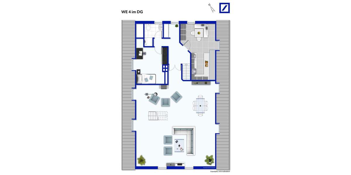 Etagenwohnung Düsseldorf Urdenbach - 5 Zimmer, 210 m&sup2;, 850.000&euro; | Angebot:25865301
