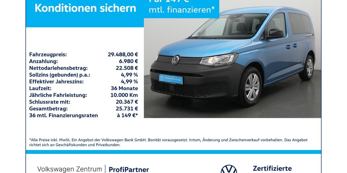 VW Caddy 15.686 km 29.488 &euro; Leverkusen 51379