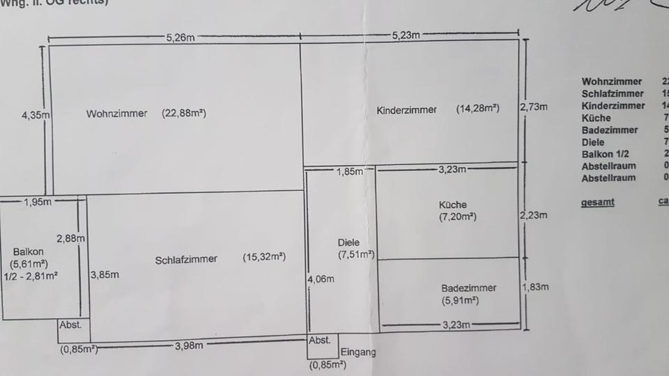 Etagenwohnung Leverkusen Bürrig - 3 Zimmer, 78 m&sup2;, 329.500&euro; | Angebot:27096083