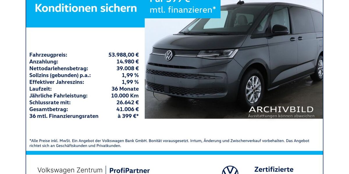 VW T7 Multivan 8.083 km 52.980 &euro; Leverkusen 51379