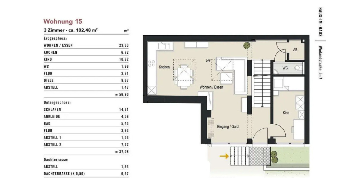 Etagenwohnung Köln Bayenthal - 3 Zimmer, 102 m&sup2;, 759.000&euro; | Angebot:26274008