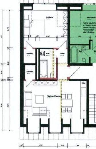Etagenwohnung Düsseldorf Altstadt - 2 Zimmer, 47 m&sup2;, 1.000&euro; | Angebot:26107066