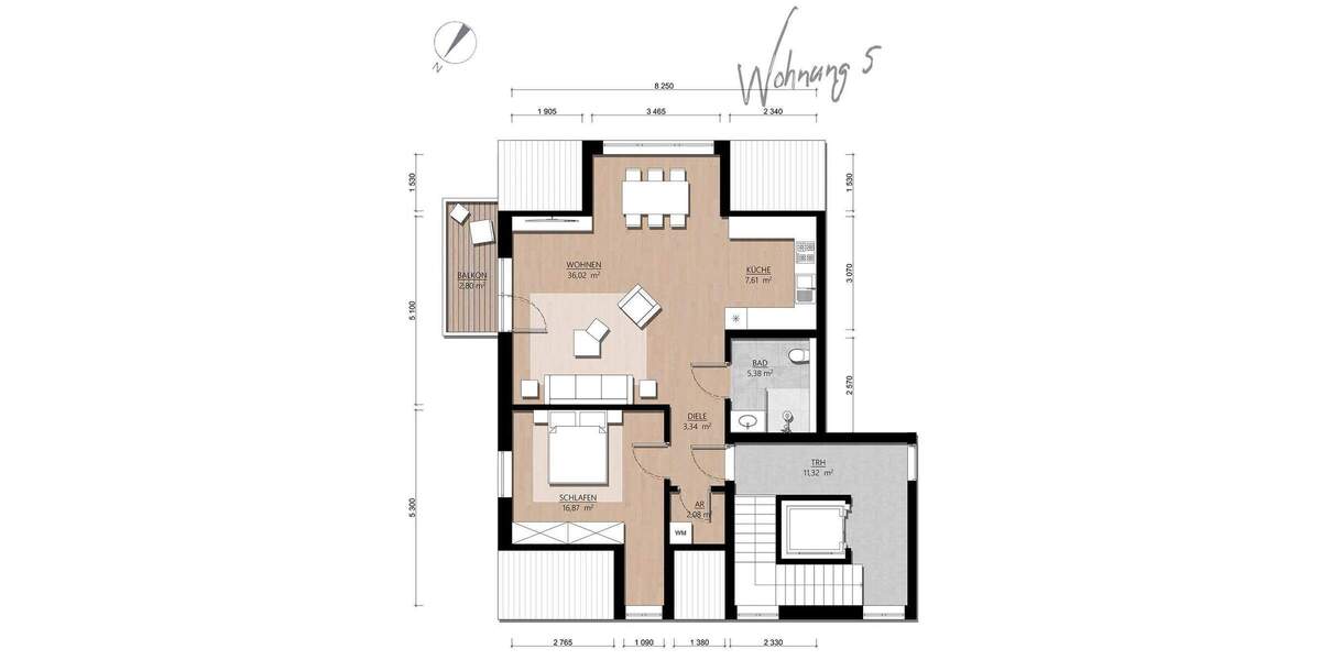 Etagenwohnung Velbert Nierenhof - 2 Zimmer, 74 m&sup2;, 259.000&euro; | Angebot:25670371