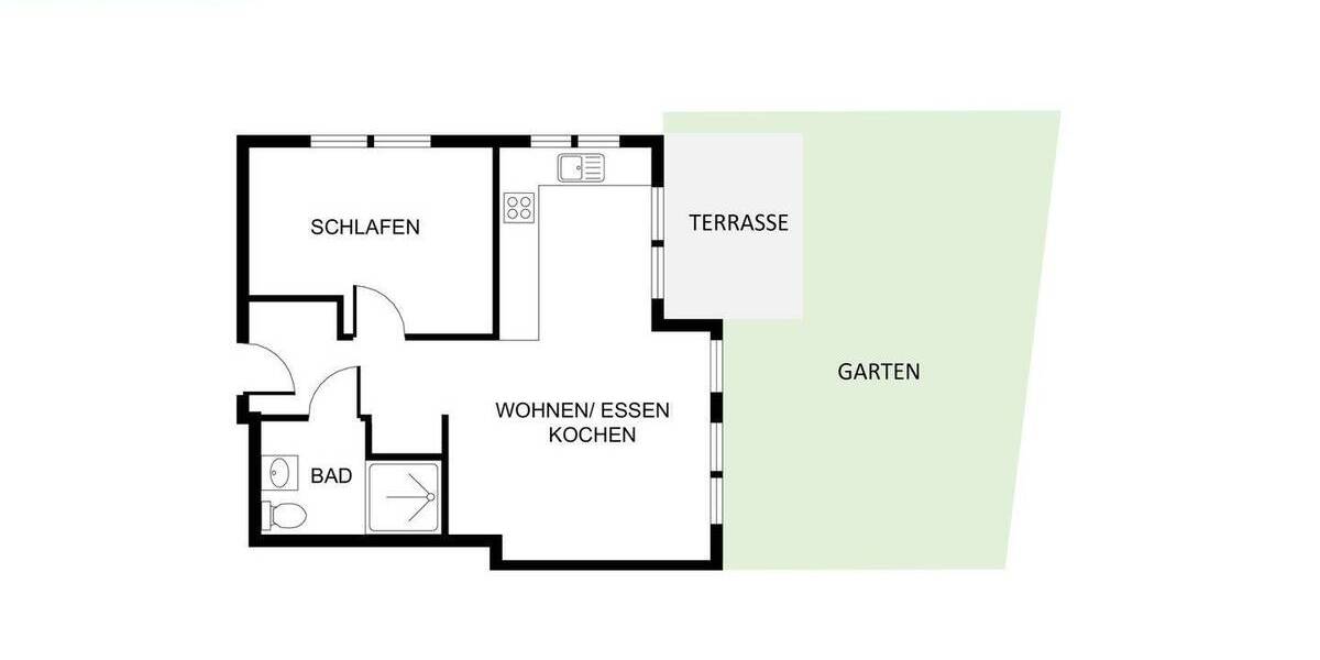 Etagenwohnung Bergisch Gladbach Schildgen - 2 Zimmer, 59 m&sup2;, 995&euro; | Angebot:26228721