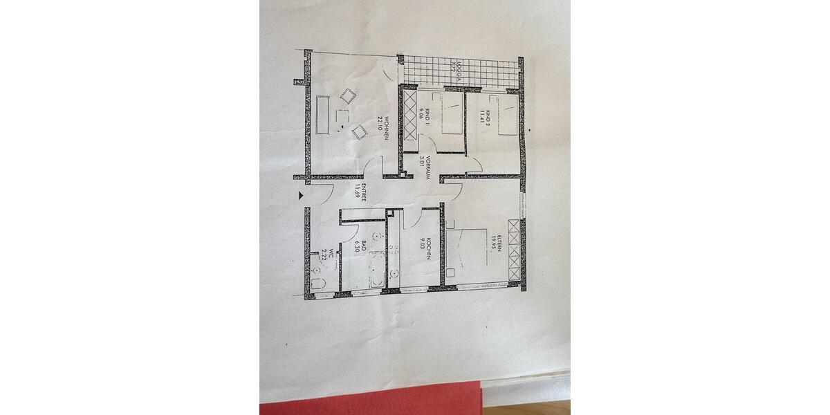 Etagenwohnung Leverkusen Alkenrath - 4 Zimmer, 95 m&sup2;, 274.000&euro; | Angebot:26100524