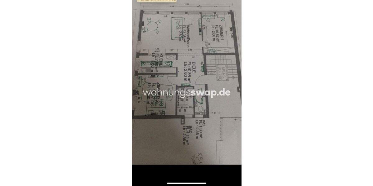 Etagenwohnung Köln Neustadt-Süd - 3 Zimmer, 90 m&sup2;, 1.000&euro; | Angebot:25935394